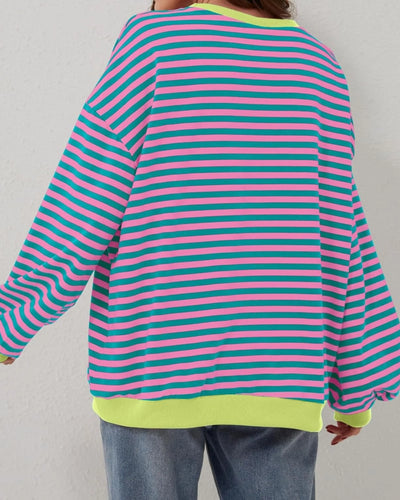 Vellana | Oversized Striped Sweatshirt