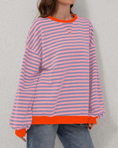 Vellana | Oversized Striped Sweatshirt