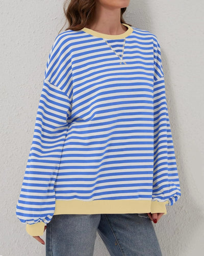 Vellana | Oversized Striped Sweatshirt