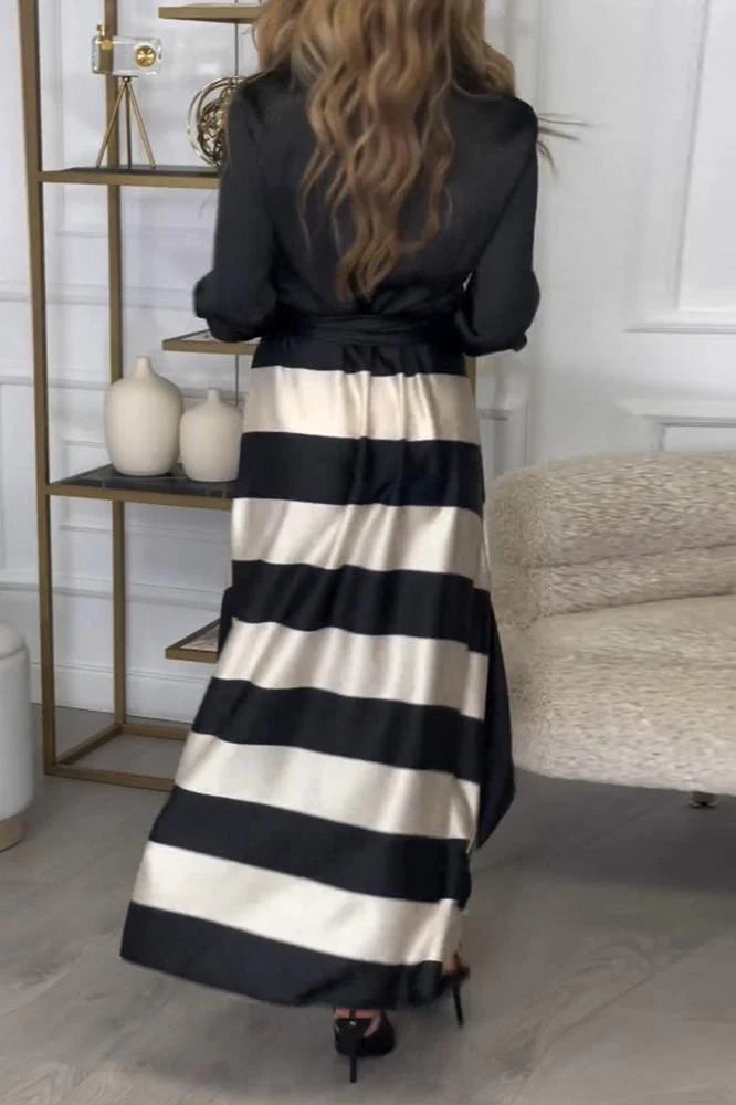 Emma | Elegant Striped Dress