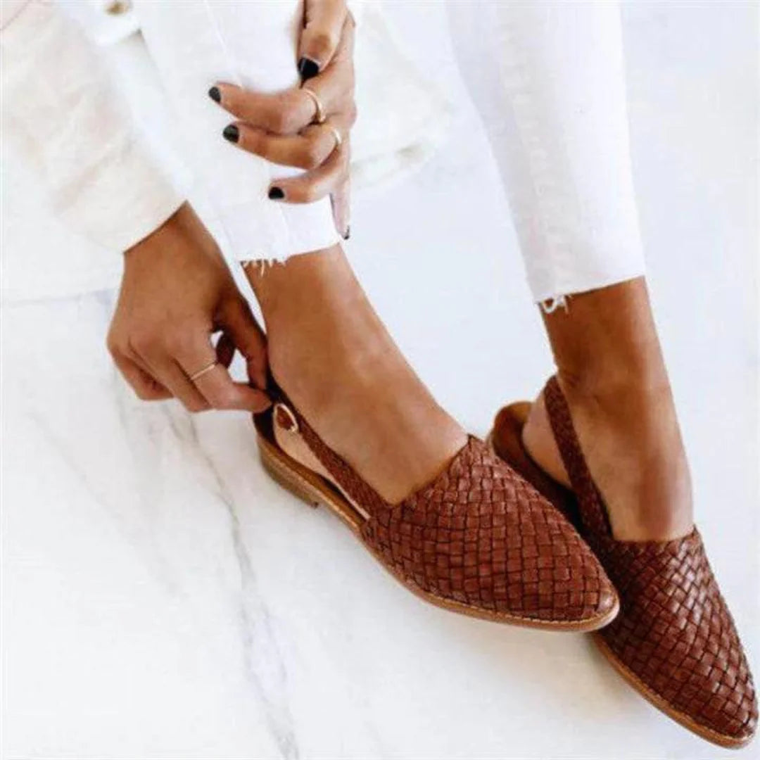 Joanne – Woven Slingback Flats