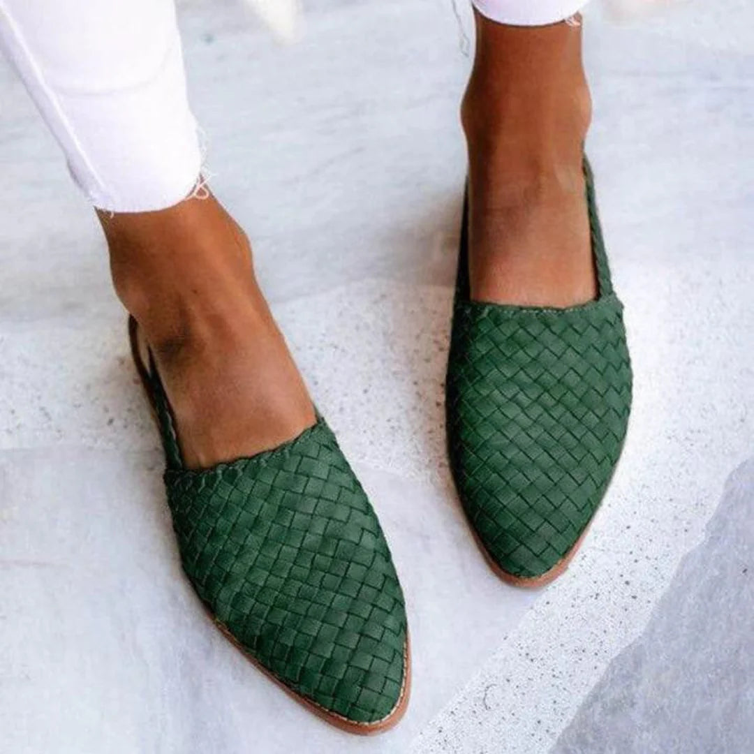 Joanne – Woven Slingback Flats