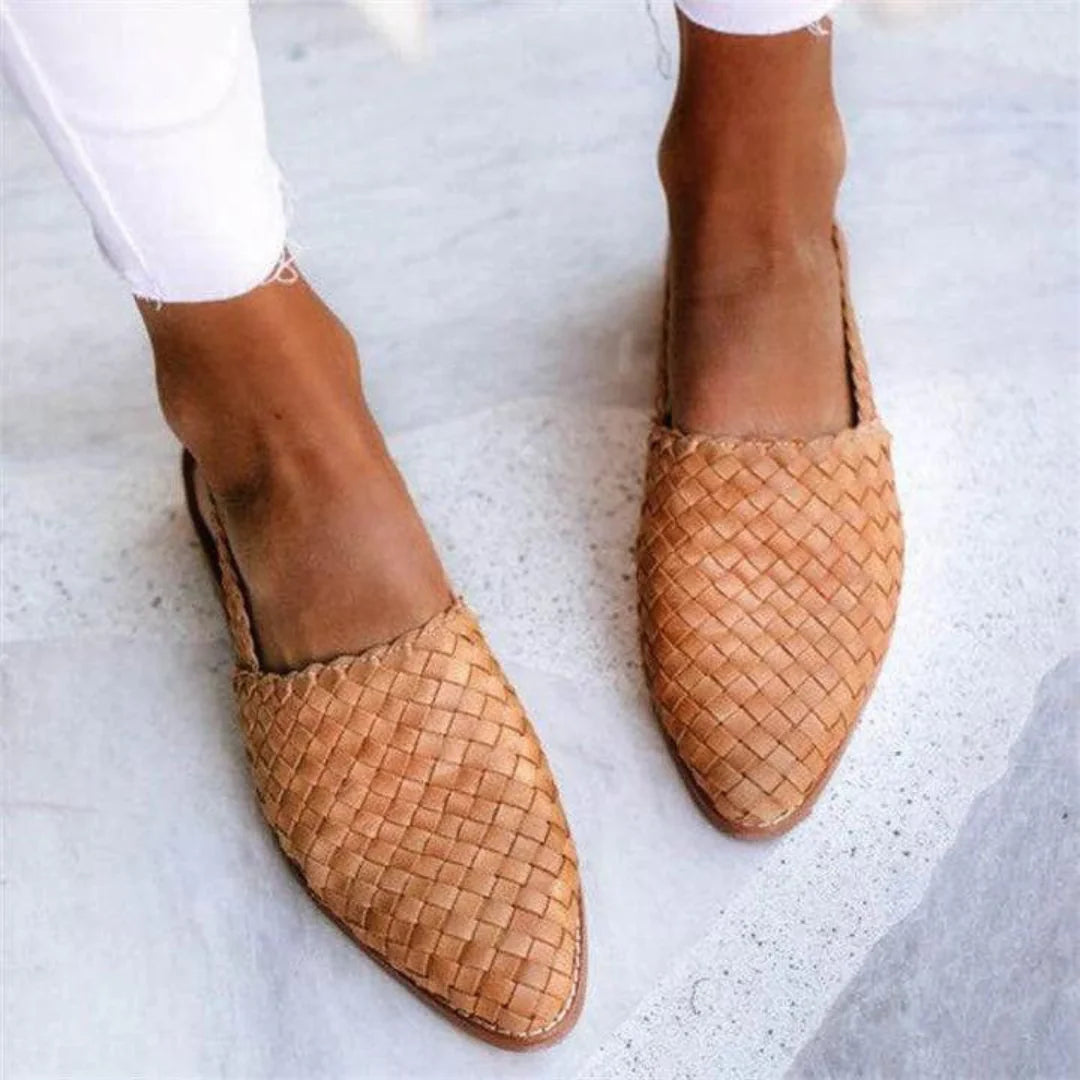 Joanne – Woven Slingback Flats