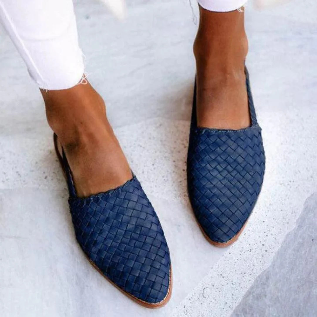 Joanne – Woven Slingback Flats