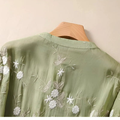 Marie - Floral Button Blouse