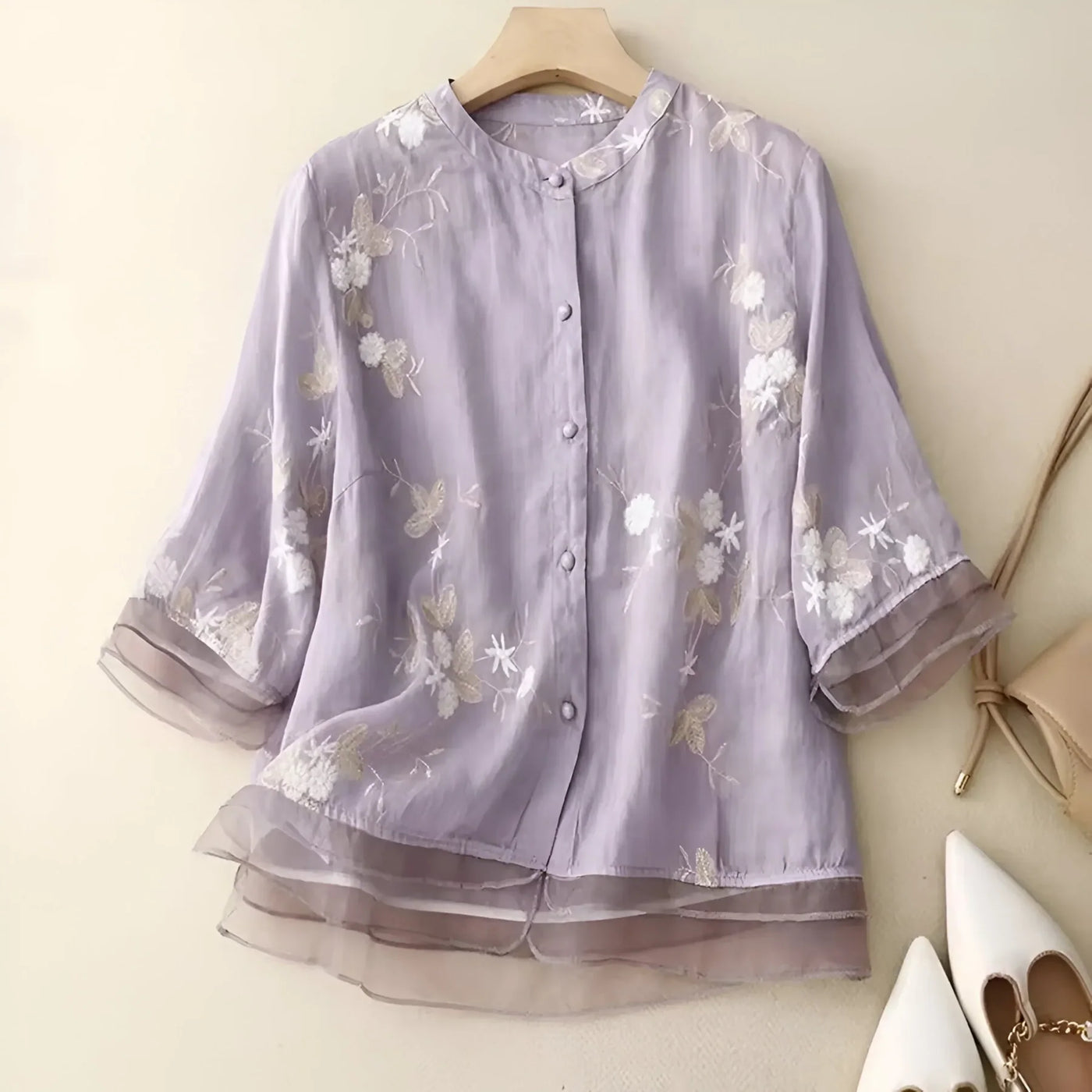 Marie - Floral Button Blouse